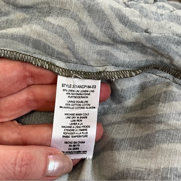 Anthropologie Linen Blend Corey Lynn Calter Onyx Wrap Jumpsuit in Zebra Size XS - Picture 8 of 9